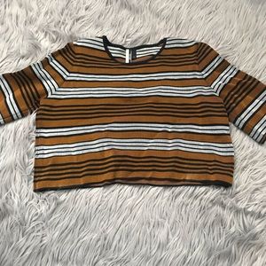 Topshop Cropped Short Sleeve Shirt